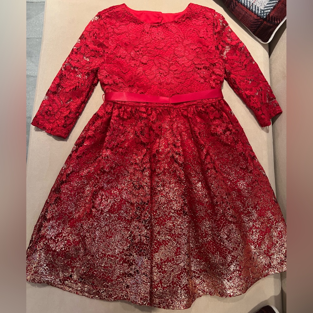 Like New - Red Sparkly Christmas Dress